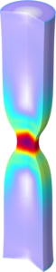 Necking of an Elastoplastic Metal Bar