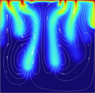 Vertical Fingering in Porous Media - Effects of Inhomogeneity and Anisotropy