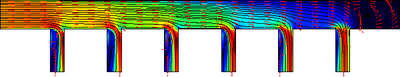 Simulation of Fluid Flow in a Distribution Manifold